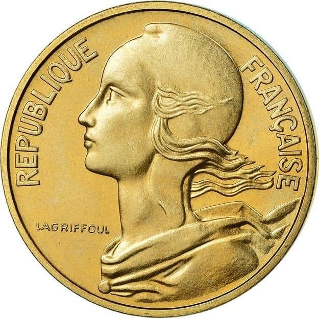 Yabancı Madeni ParalarFransa, 10 Centim 1962-2001, ÇÇT Eski Madeni Para