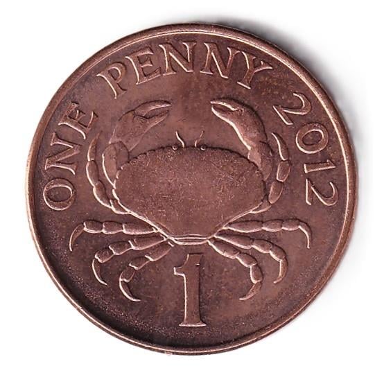 Yabancı Madeni ParalarGuernsey, 1 Penny (2012) ÇİL Eski Yabancı Madeni Para