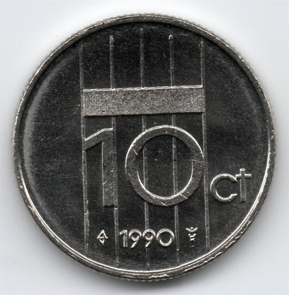 Yabancı Madeni ParalarHollanda, 10 Cent 1990, ÇİL Madeni Para