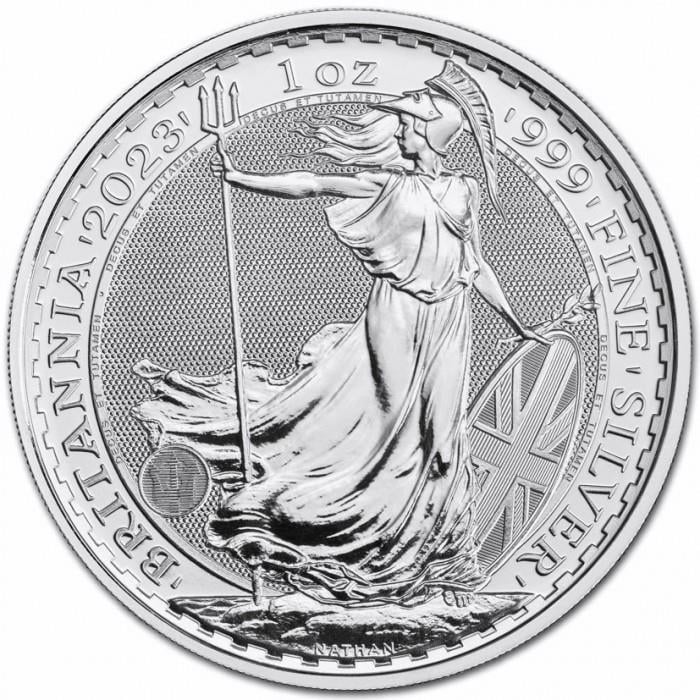 Yabancı Madeni Paralarİngiltere, 1 ONS Gümüş, 2 Pound 2023, Kral Charles III ÇİL