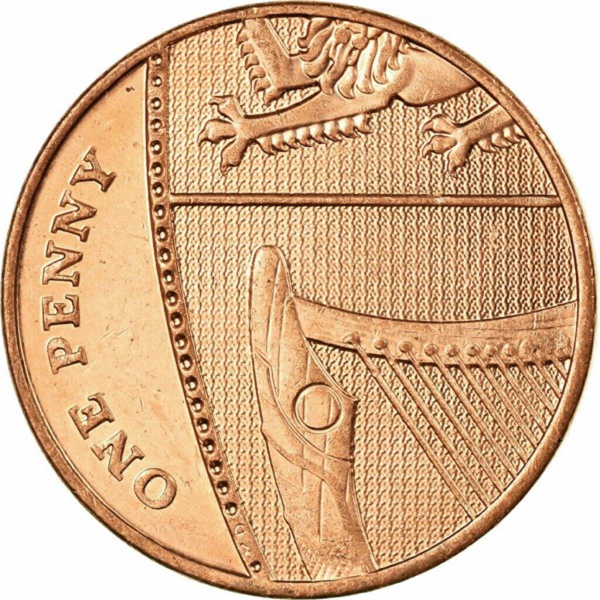 Yabancı Madeni Paralarİngiltere, 1 Penny 2008-2015, ÇİL Eski Madeni Para
