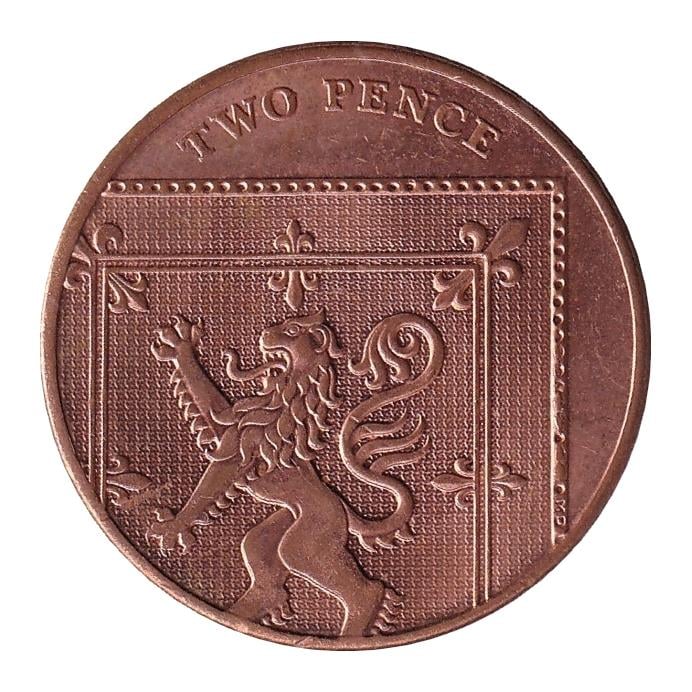 Yabancı Madeni Paralarİngiltere, 2 Pence (2008-2015) ÇİL Eski Yabancı Madeni Para