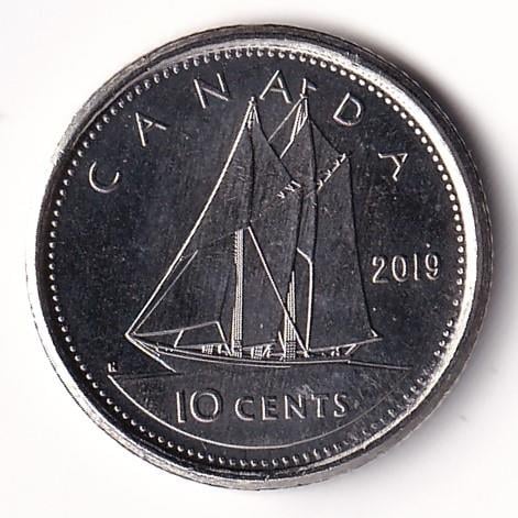 Yabancı Madeni ParalarKanada, 10 Cent 2019 ÇİL