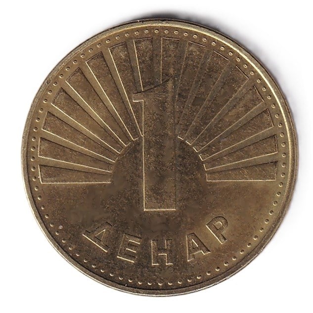 Yabancı Madeni ParalarKuzey Makedonya, 1 Dinar 2020 ÇİL Yabancı Madeni Para