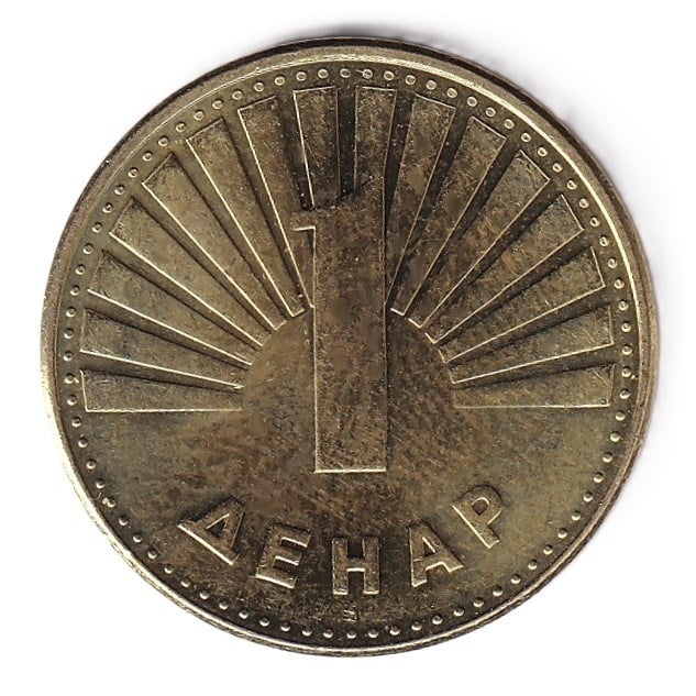 Yabancı Madeni ParalarKuzey Makedonya, 1 Dinar 2024 ÇİL Yabancı Madeni Para