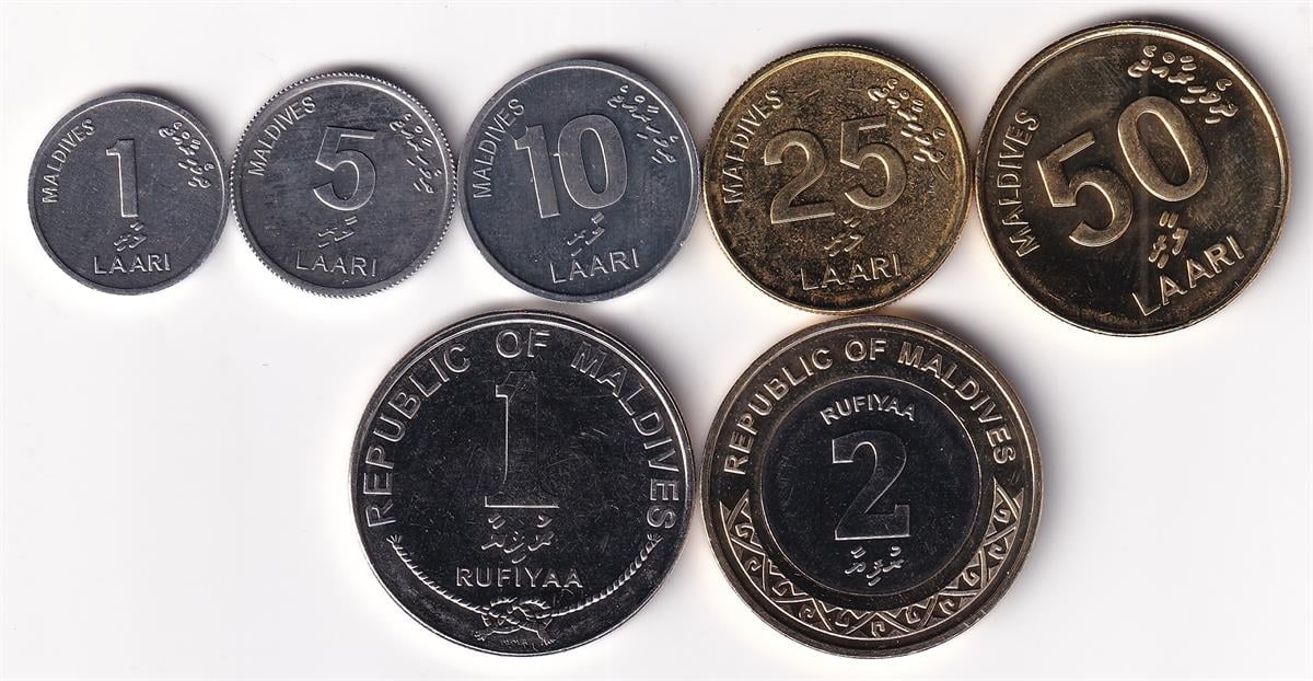 Foreign CoinsMaldivler ÇİL Yabancı Madeni Eski Para Seti (2008-17)