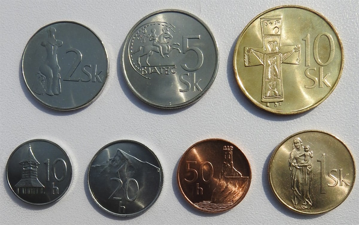 Yabancı Madeni ParalarSlovakya Yabancı Madeni Eski Para Seti (1996-2007)