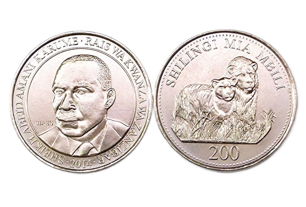 Foreign CoinsTanzanya, 200 Şilin 2014, ÇİL Yabancı Madeni Eski Para