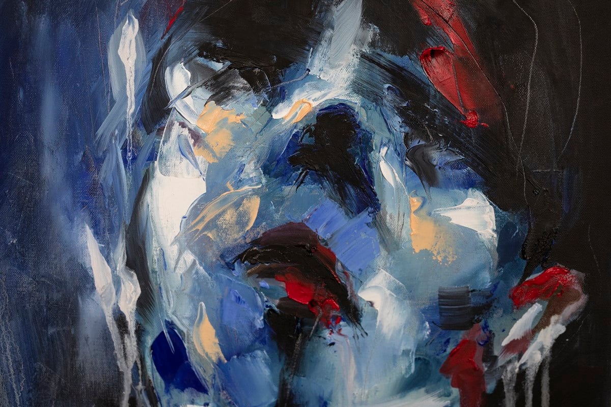 Yağlı Boya TabloÖykü Severgün - Blue Man (2021 - Yağlı Boya)