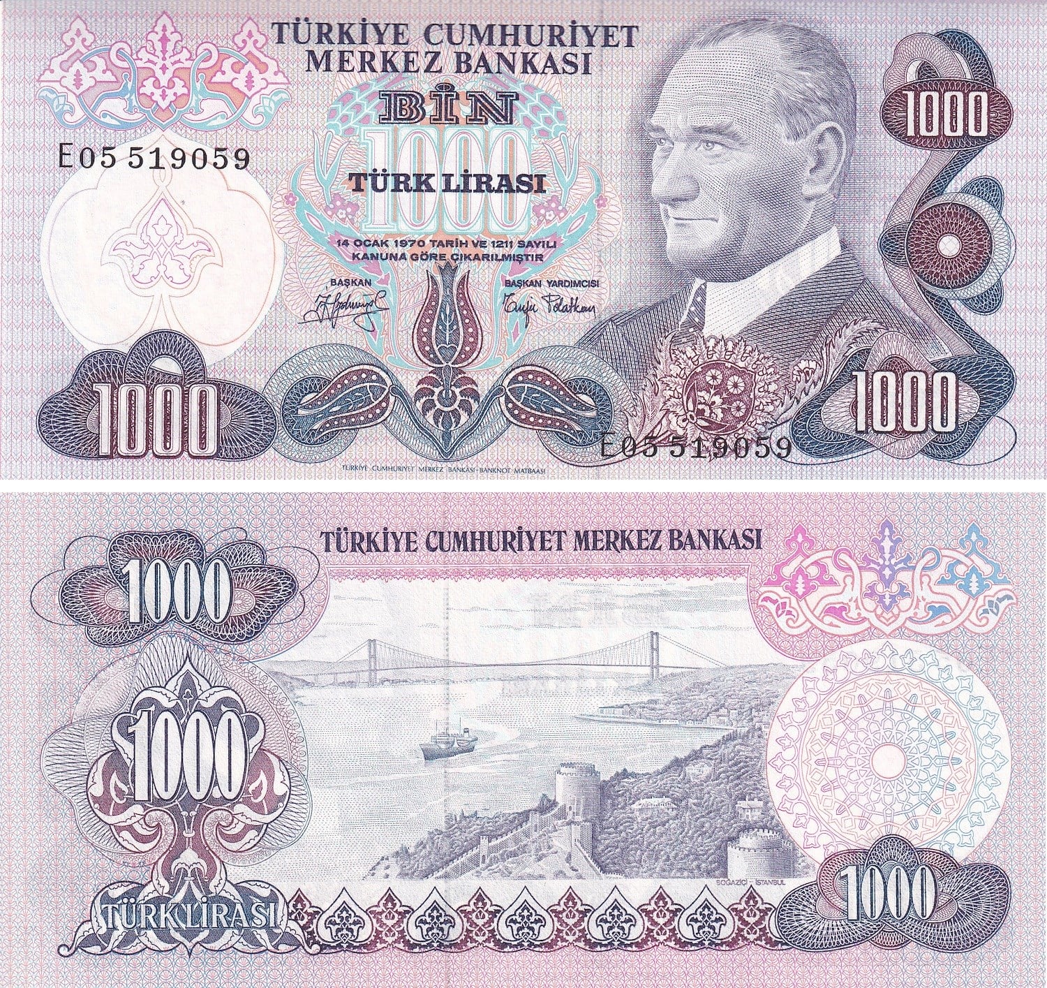 Publications6.Emisyon 2.Tertip 1.000 TL Seri D ÇİL