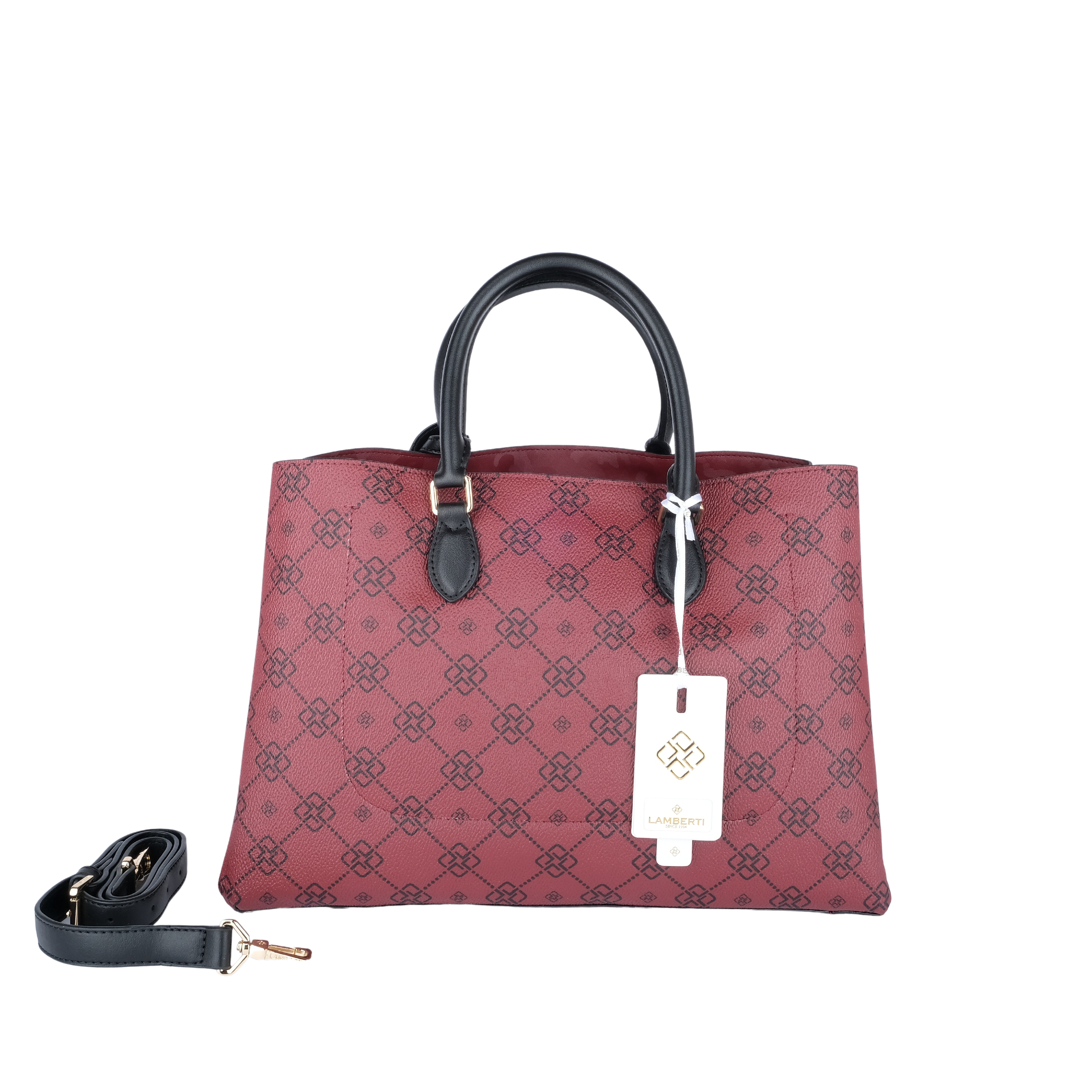 7257 LAMBERTİ CRESTED TOTE OPEN MAUTH 