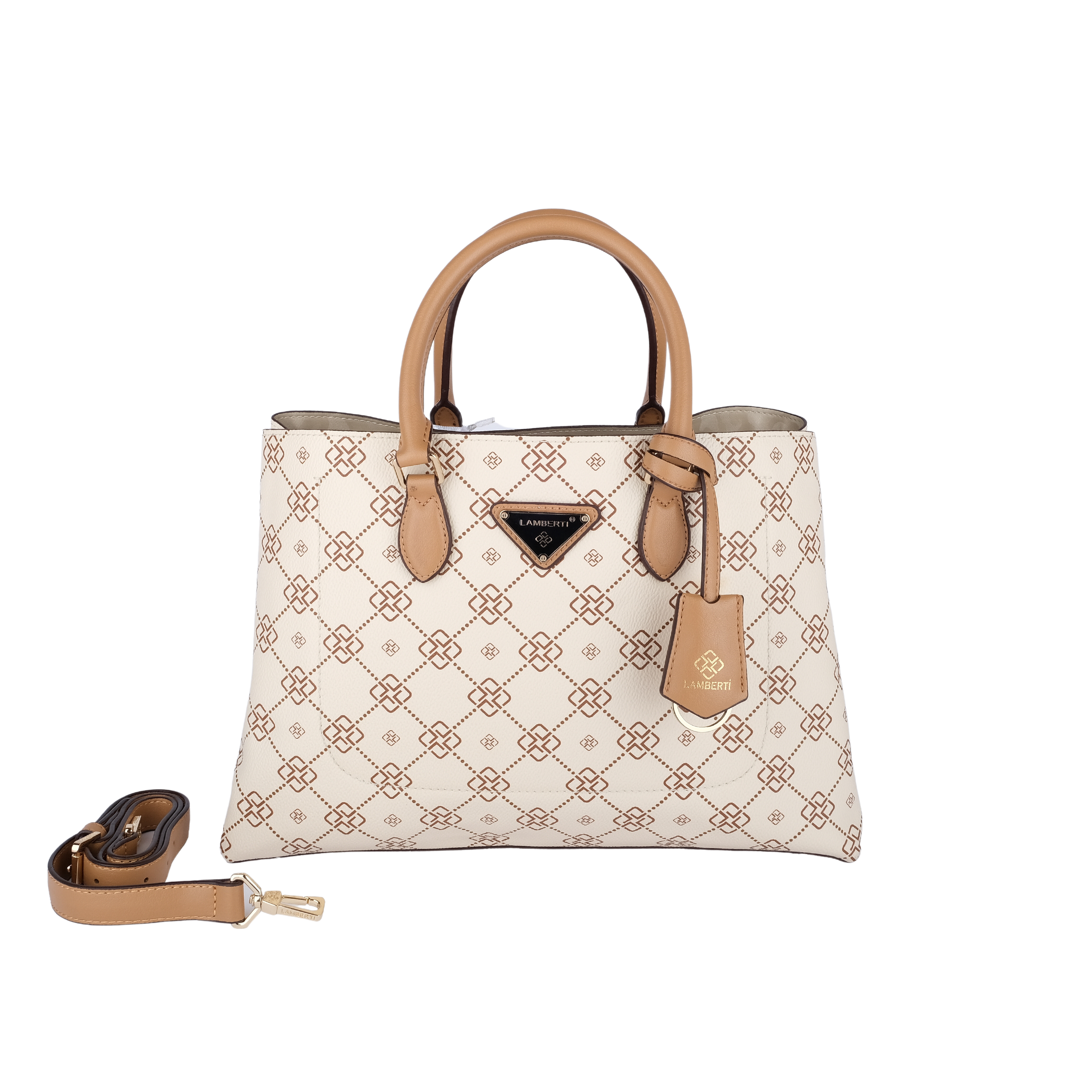 7257 LAMBERTİ CRESTED TOTE OPEN MAUTH 