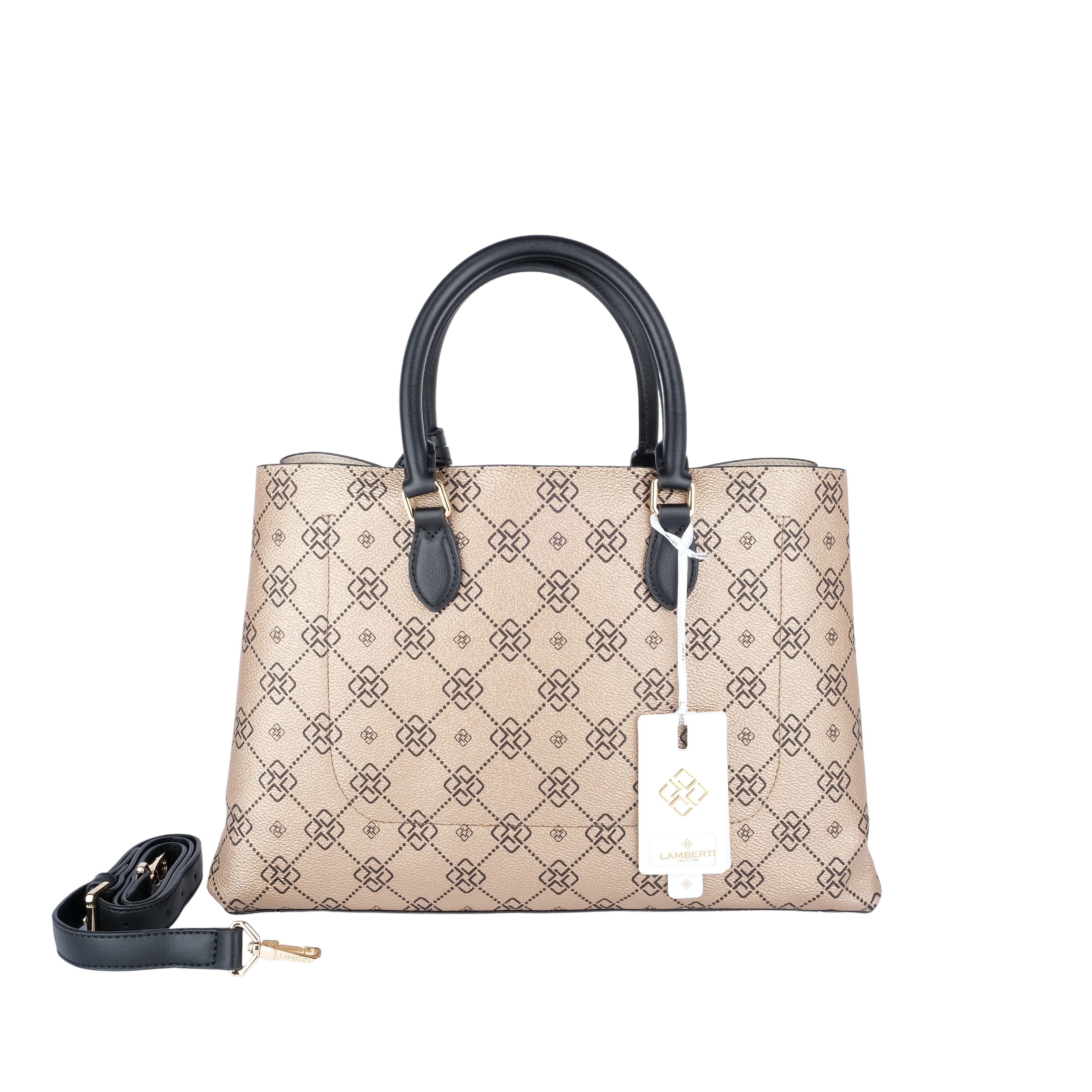 7257 LAMBERTİ CRESTED TOTE OPEN MAUTH 