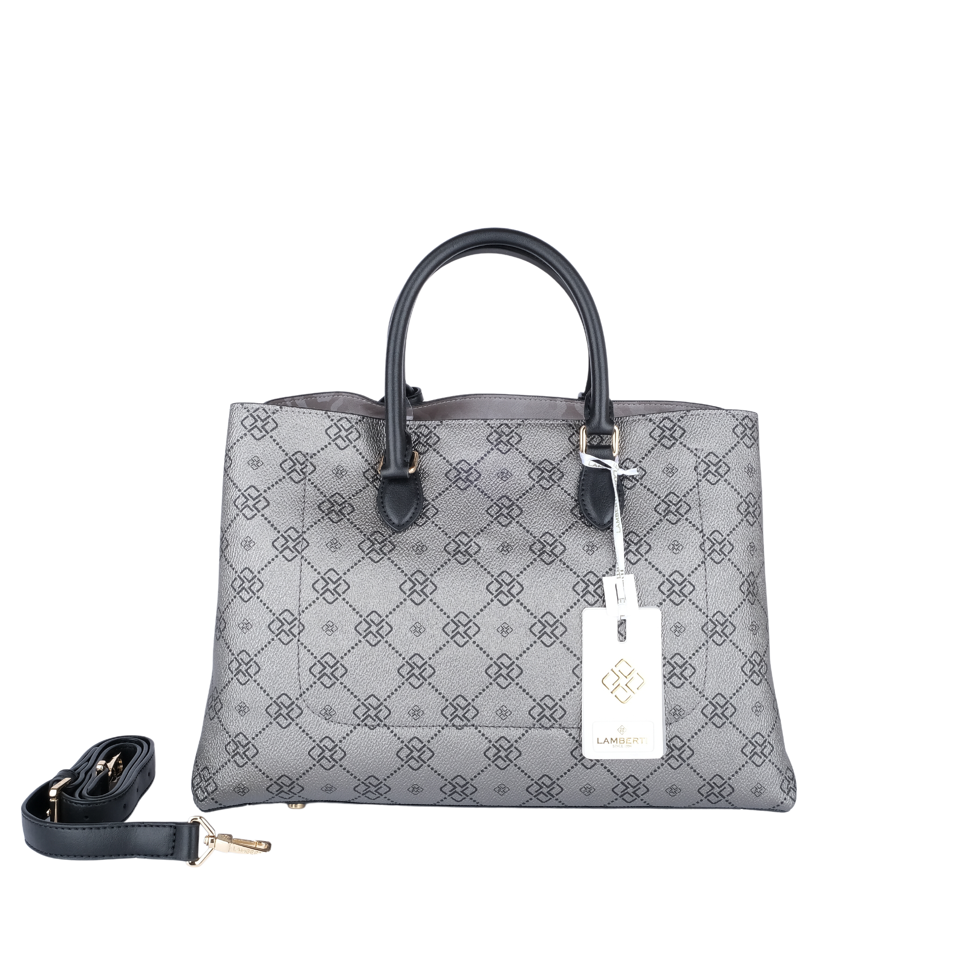7257 LAMBERTİ CRESTED TOTE OPEN MAUTH 