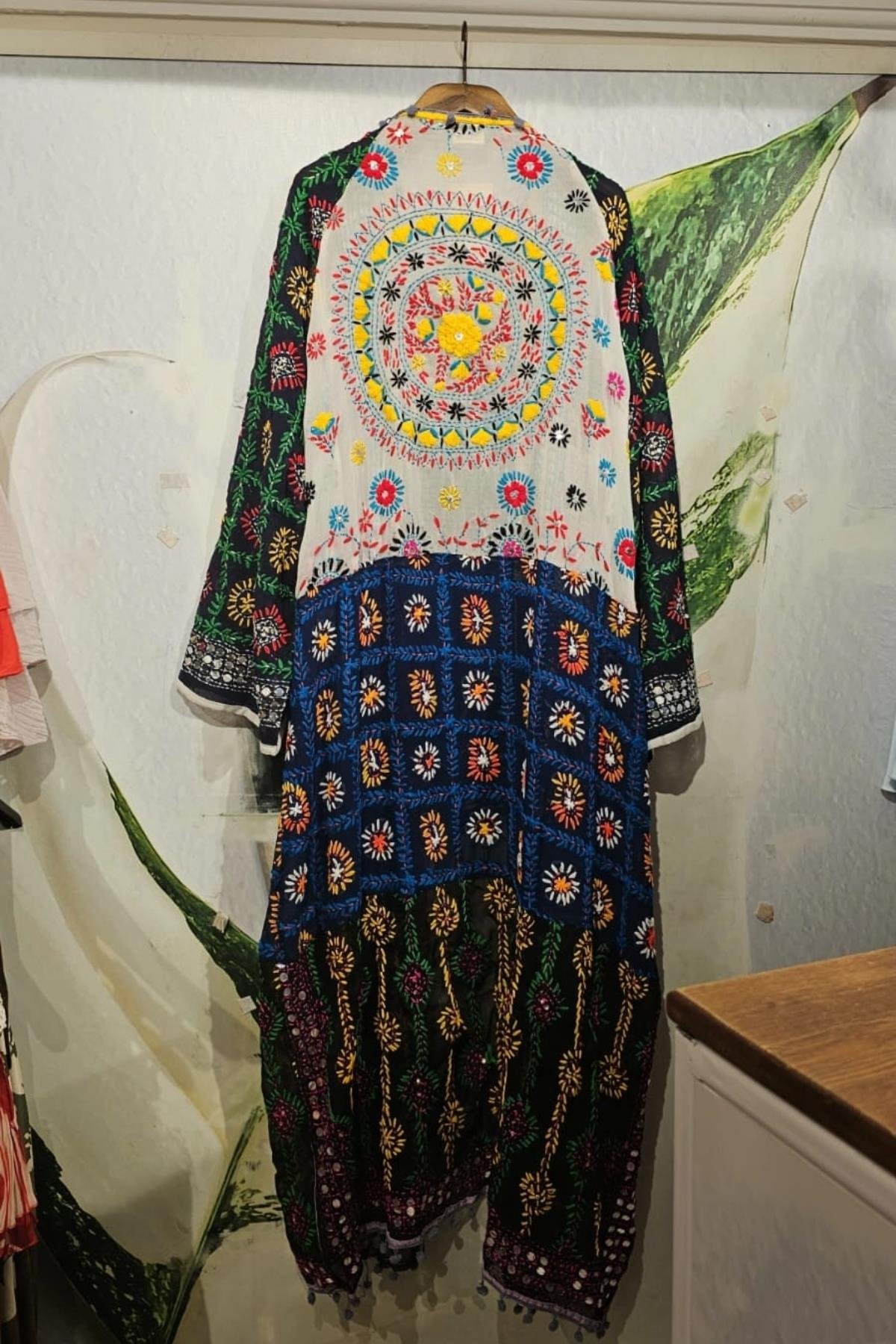 Etnik El İşi Pamuk Kumaş Kimono