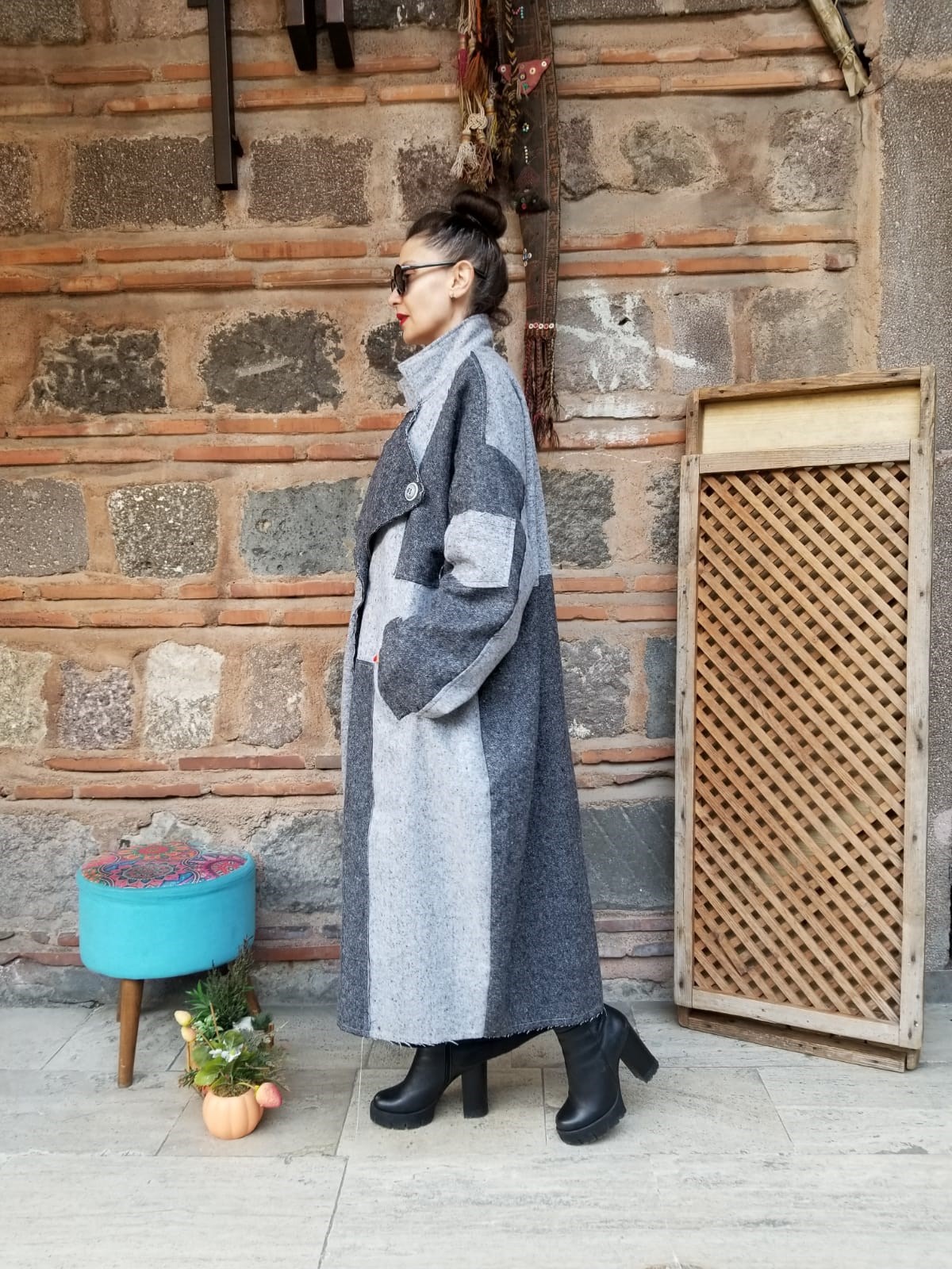 H4 marka standart beden kaşe kumaş kaban