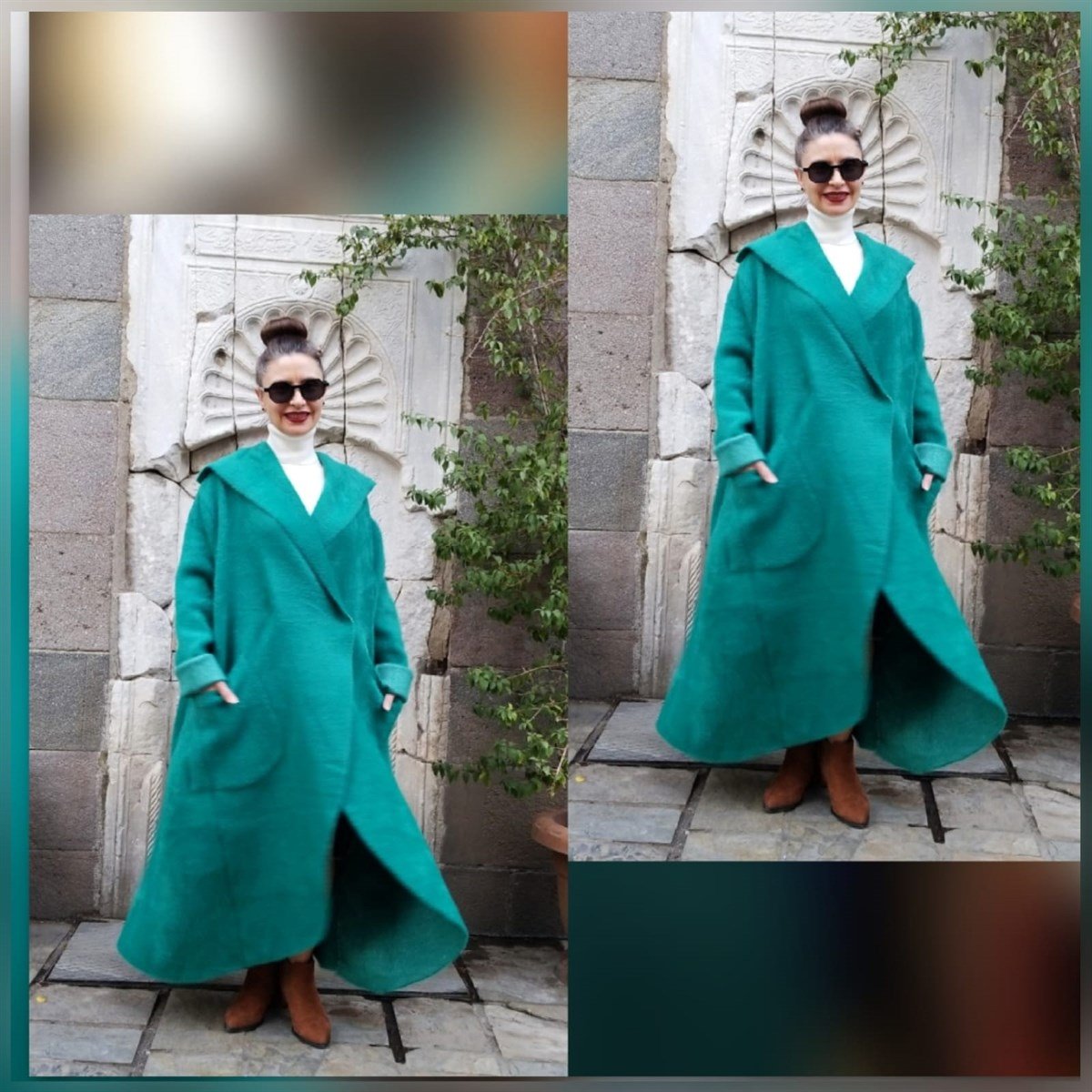 İtalyan Angora Kumaş kaban standart beden