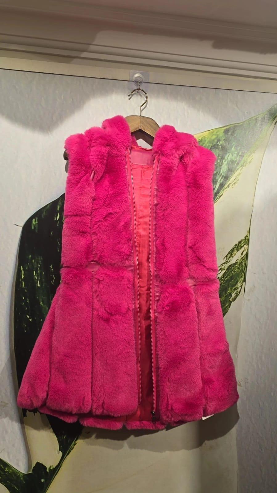 İtalyan imitasyon kürk içi astarlı kapişonlu