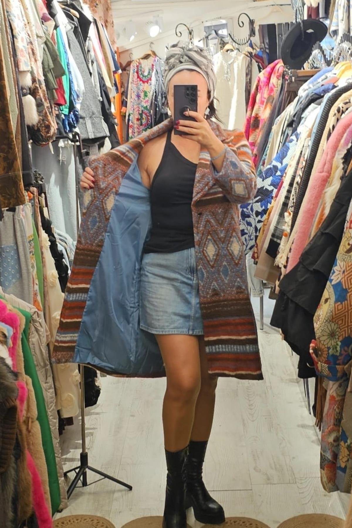 İtalyan Keçe Kumaş Astarlı Kaban Renkli