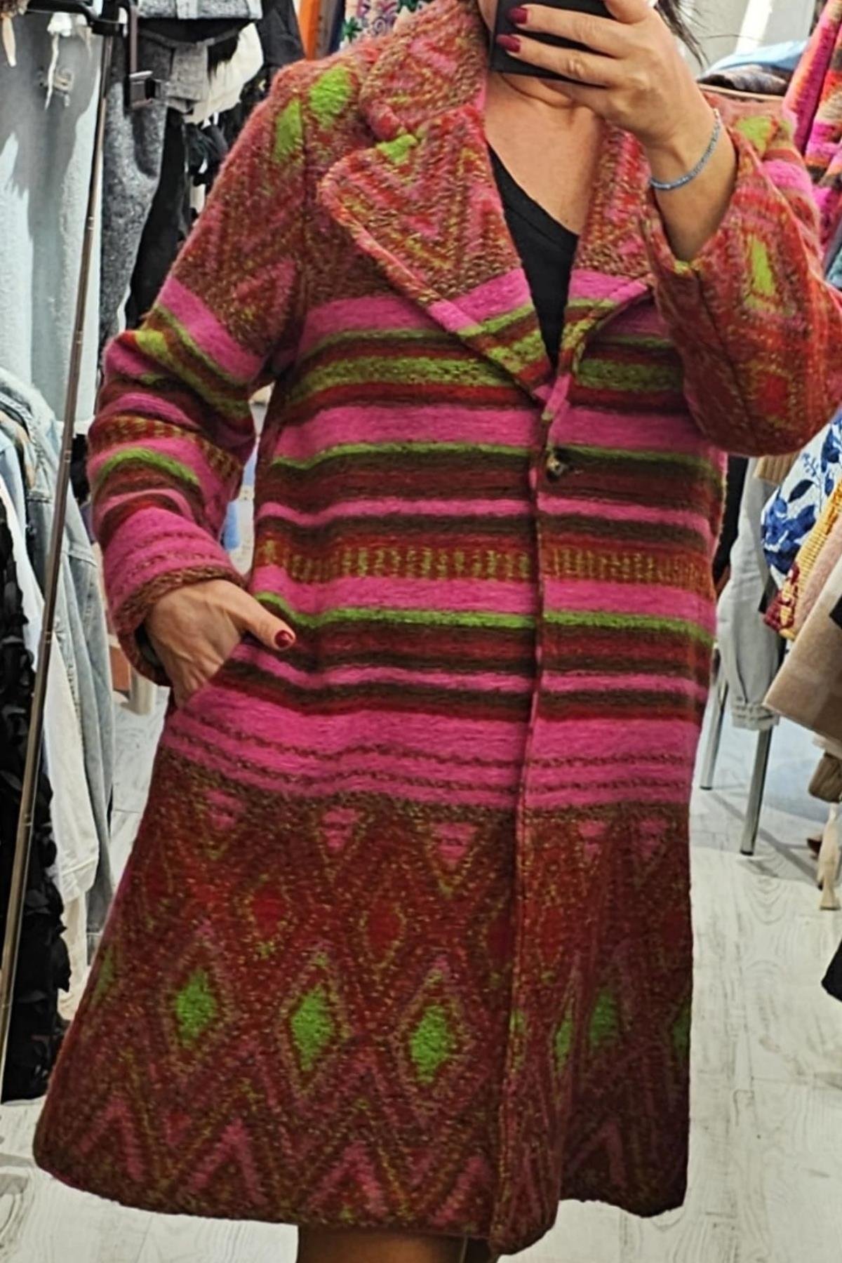 İtalyan Keçe Kumaş Astarlı Kaban Renkli