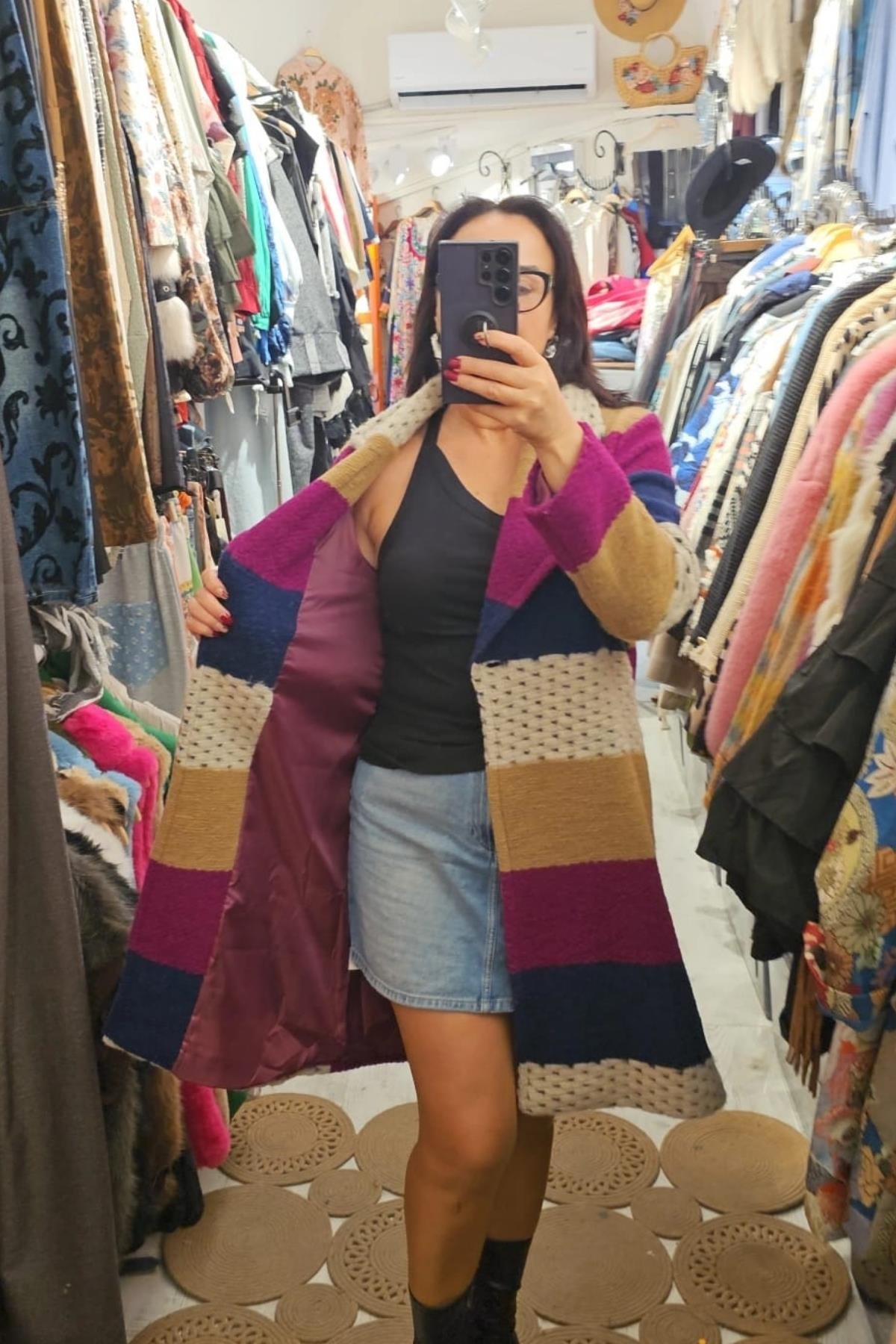 İtalyan Keçe Kumaş Astarlı Kaban Renkli