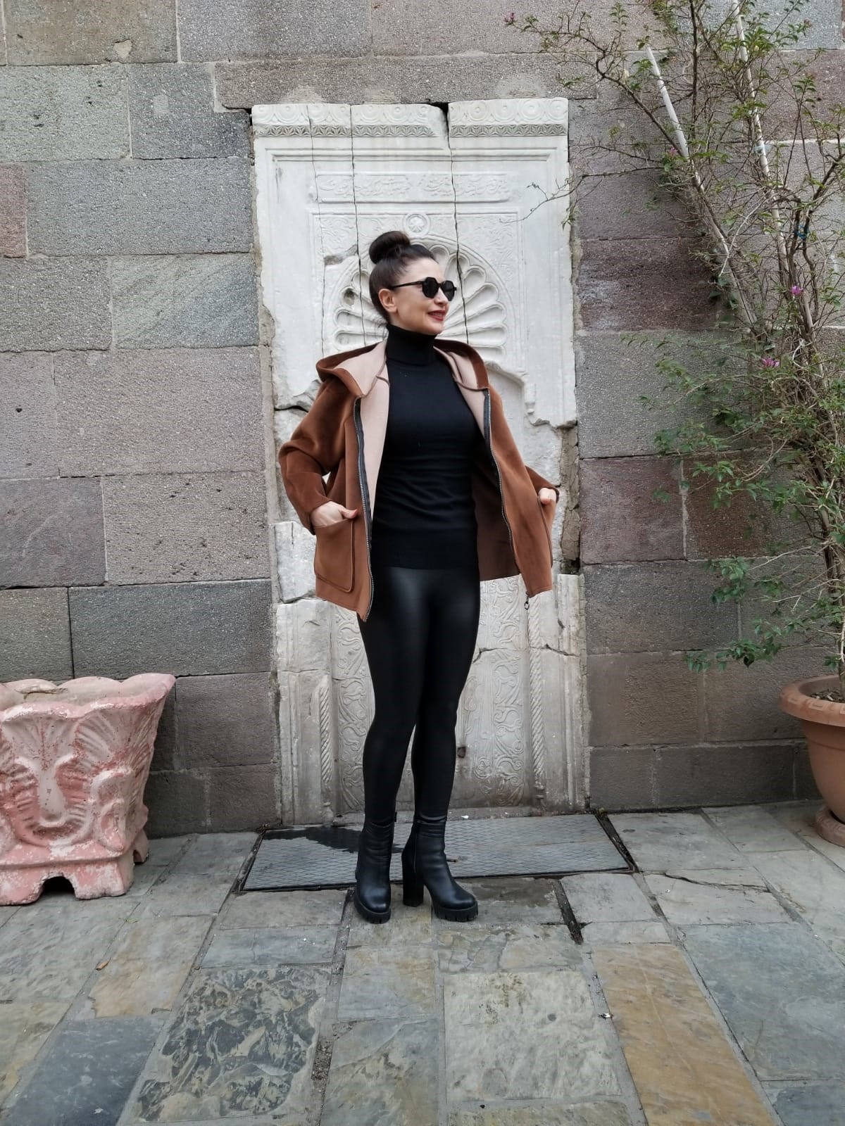 İtalyan Nubuk Kumaş İçi Polar Standart Beden Kahverengi