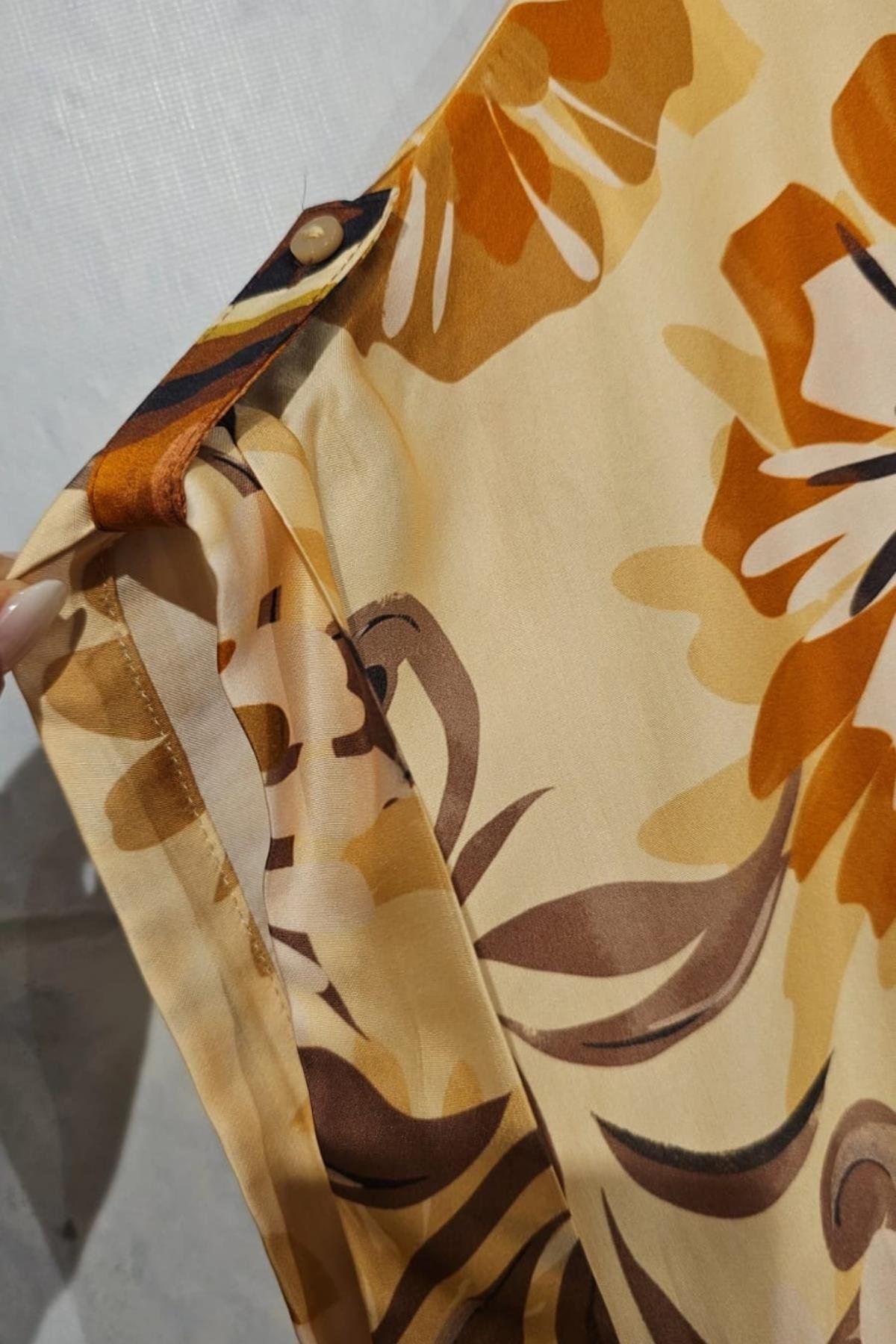 İtalyan Pamuklu Saten Desenli Krem