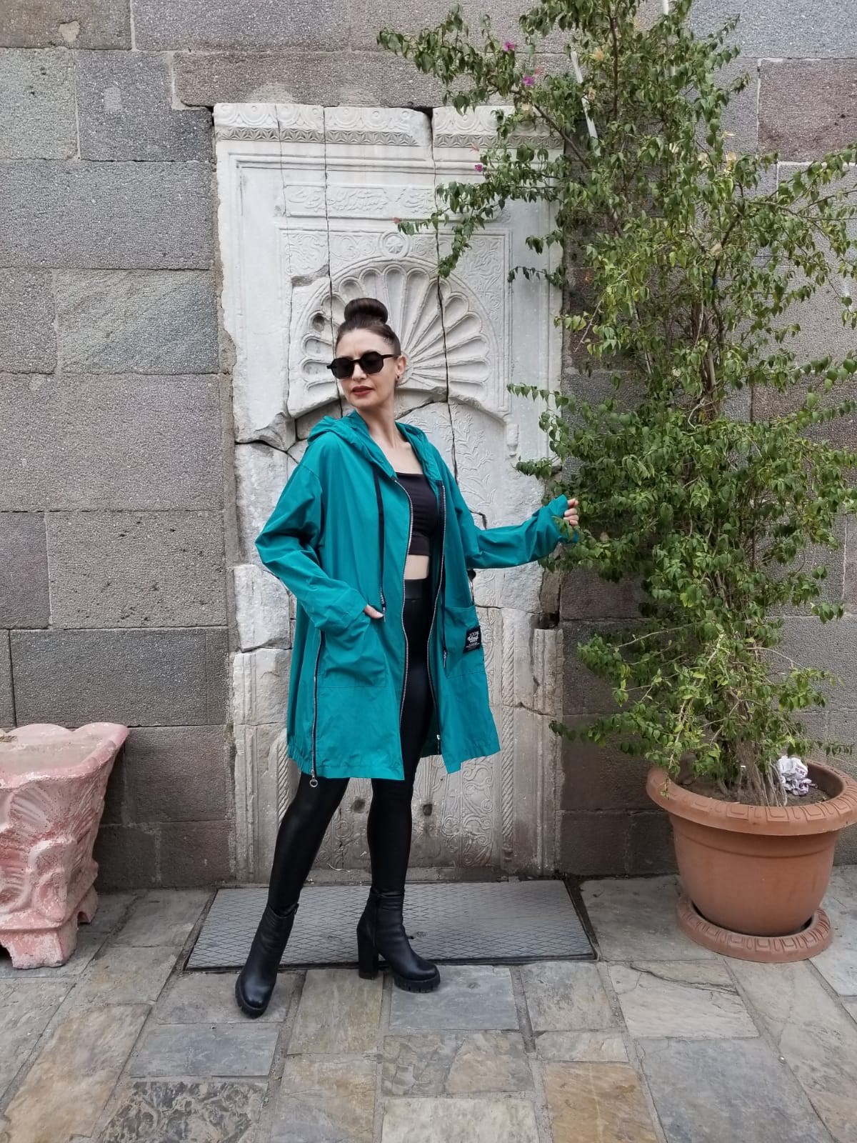 İtalyan Standart Beden Petrol Mavisi Yağmurluk