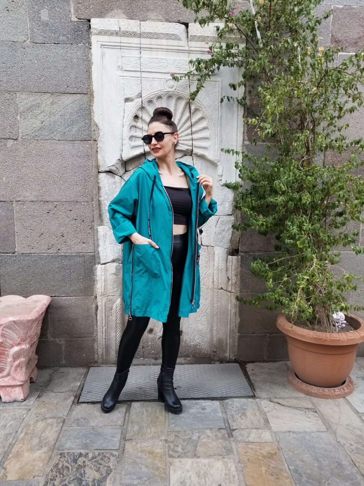 İtalyan Standart Beden Petrol Mavisi Yağmurluk