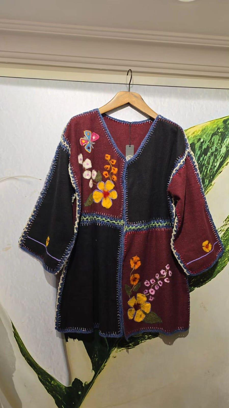 KAŞE KUMAŞ KEÇE DETAYLITASARIM HIRKA