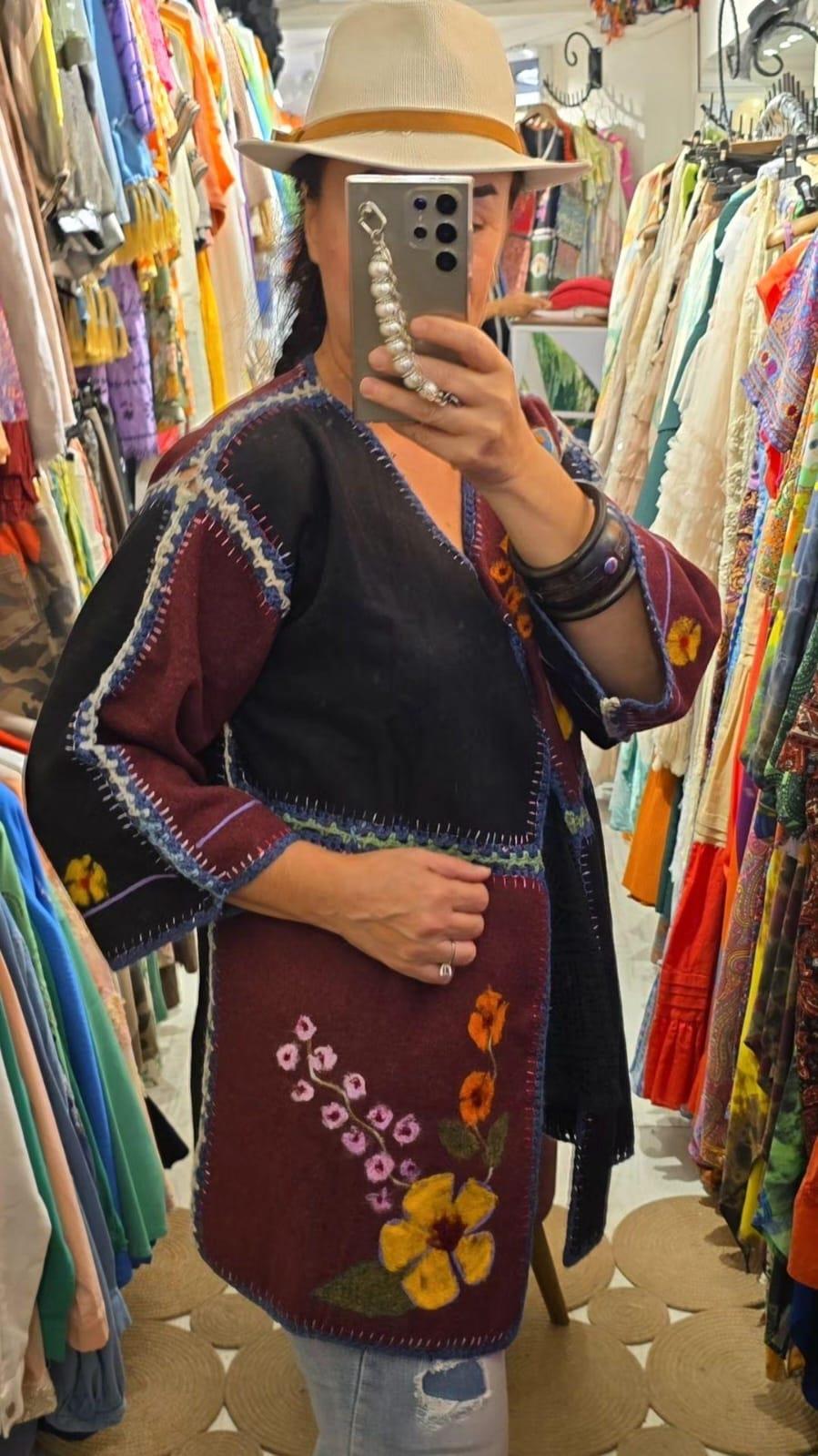 KAŞE KUMAŞ KEÇE DETAYLITASARIM HIRKA