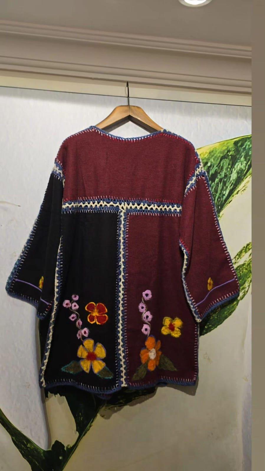 KAŞE KUMAŞ KEÇE DETAYLITASARIM HIRKA