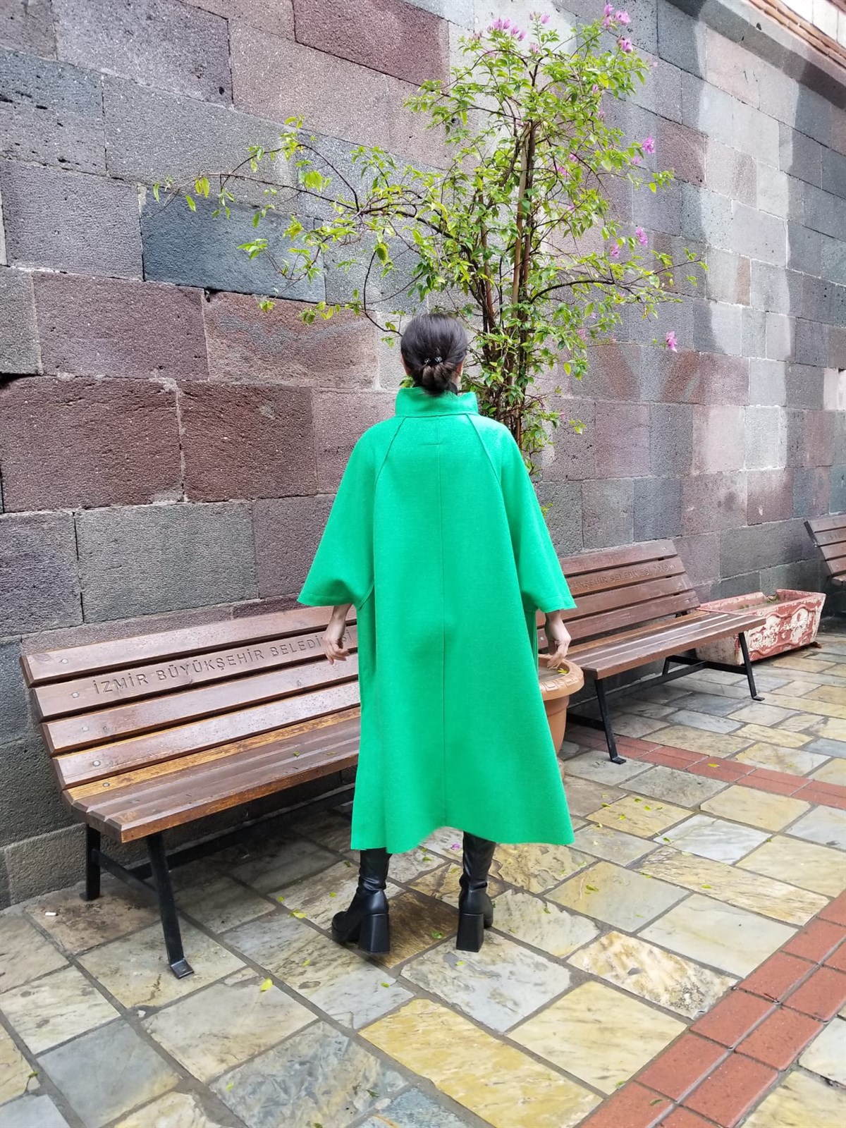 Keçe Kumaş Kaban Yeşil