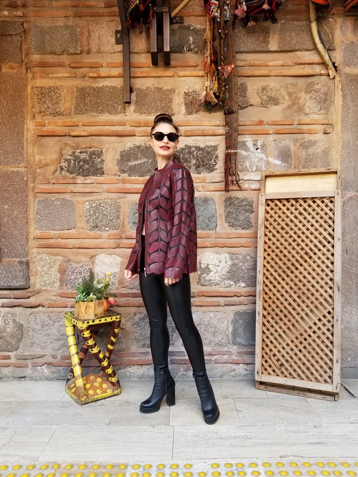 Orjinal Kuzu Derisi Kemerli Deri Ceket