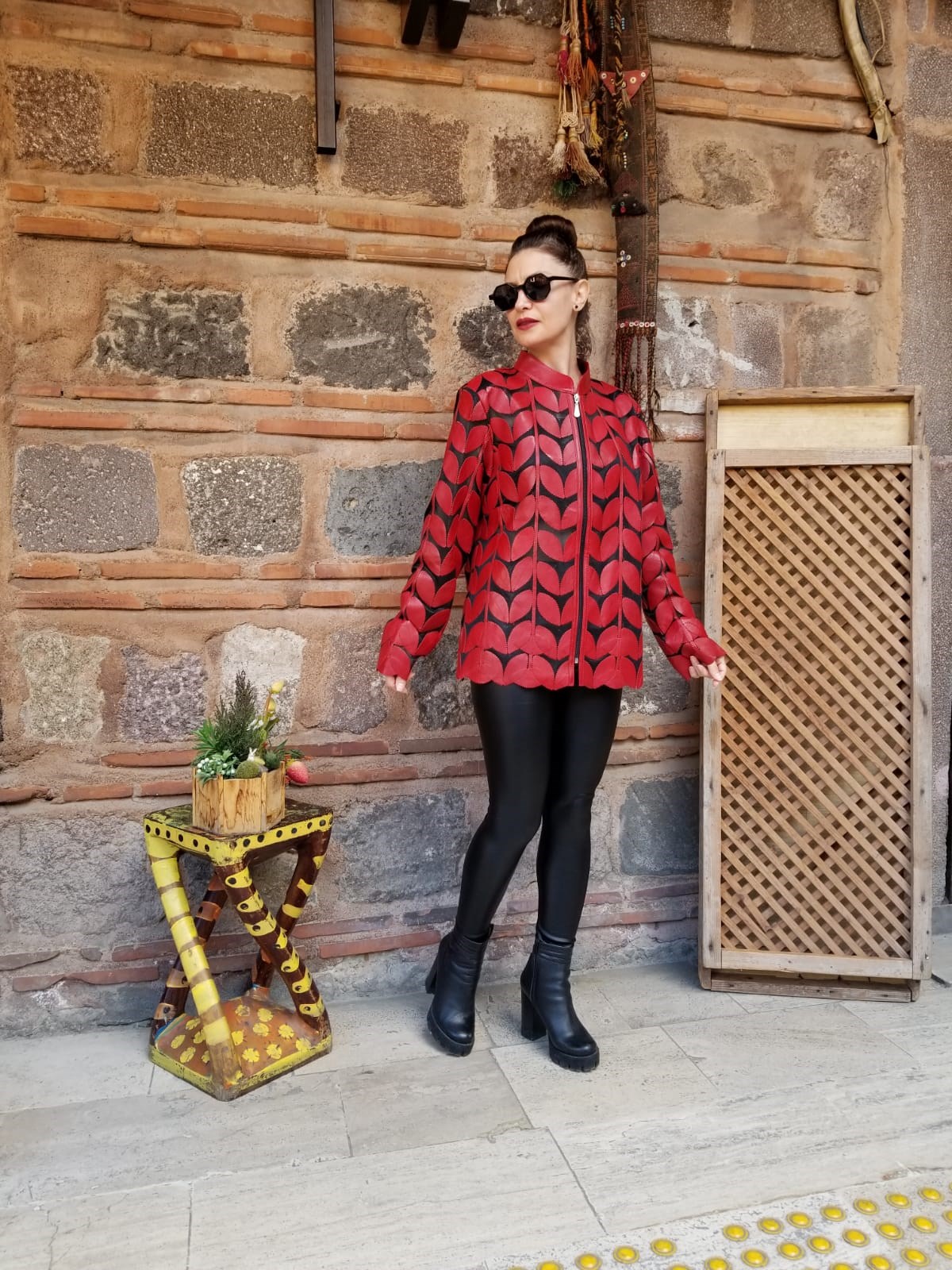 Orjinal Kuzu Derisi Tasarım Deri Ceket