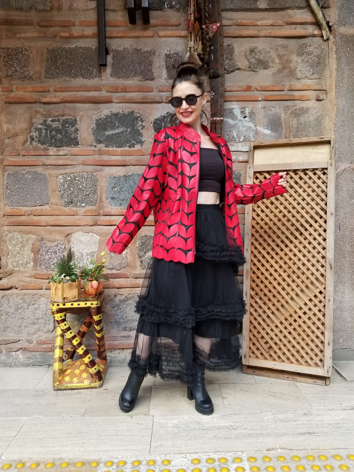 Orjinal Kuzu Derisi Tasarım Deri Ceket