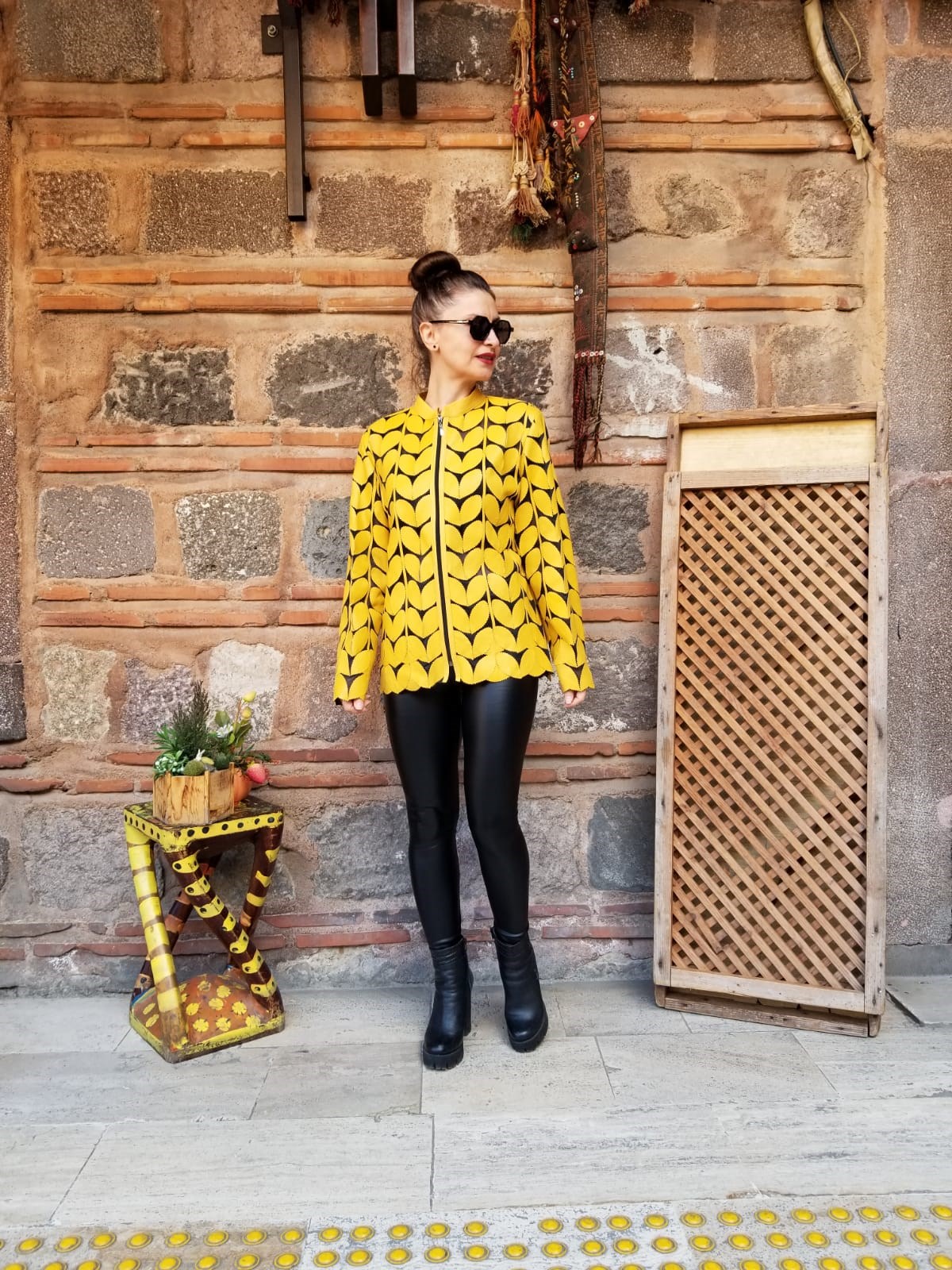 Orjinal Kuzu Derisi Tasarım Deri Ceket