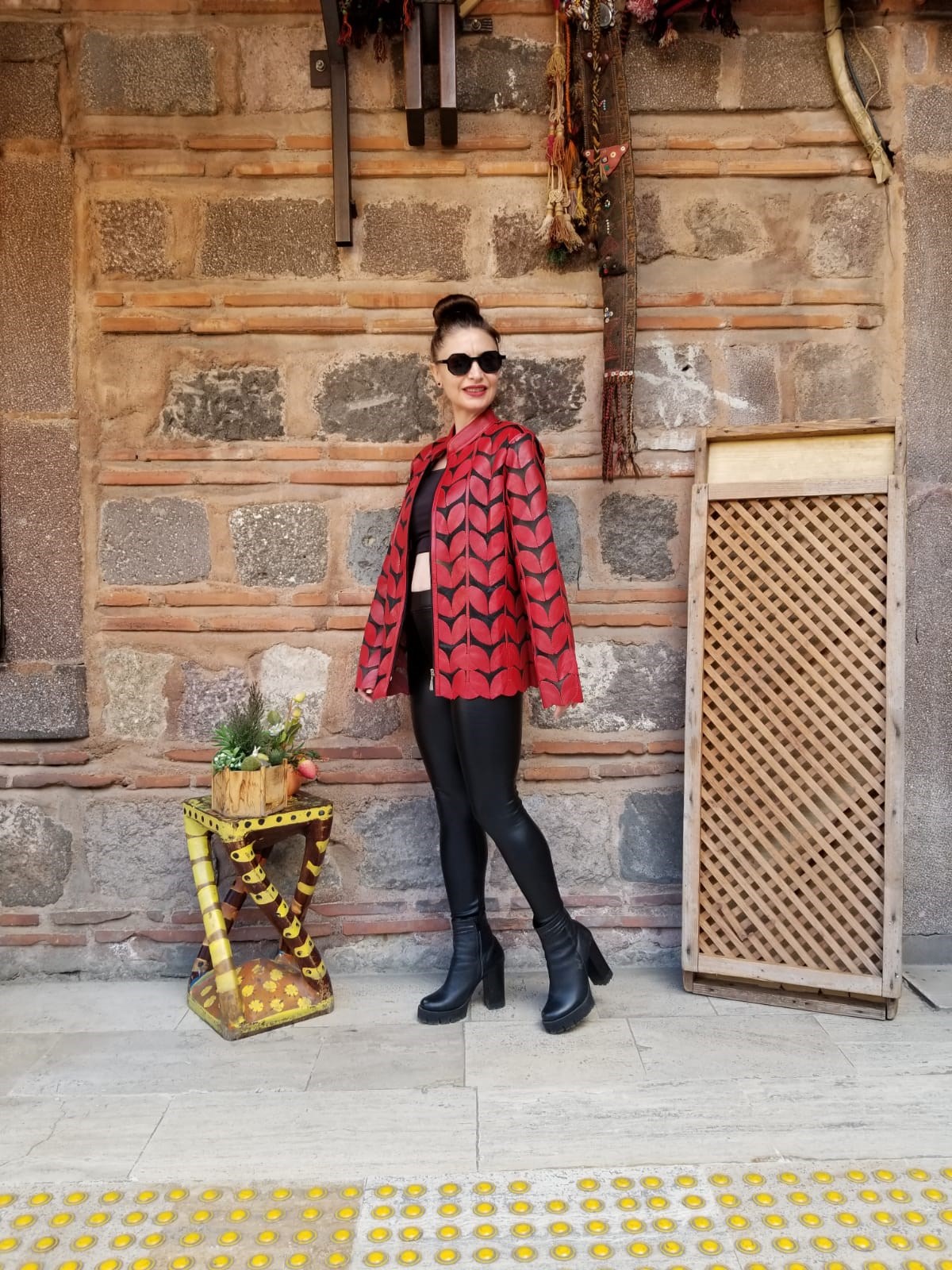 Orjinal Kuzu Derisi Tasarım Deri Ceket