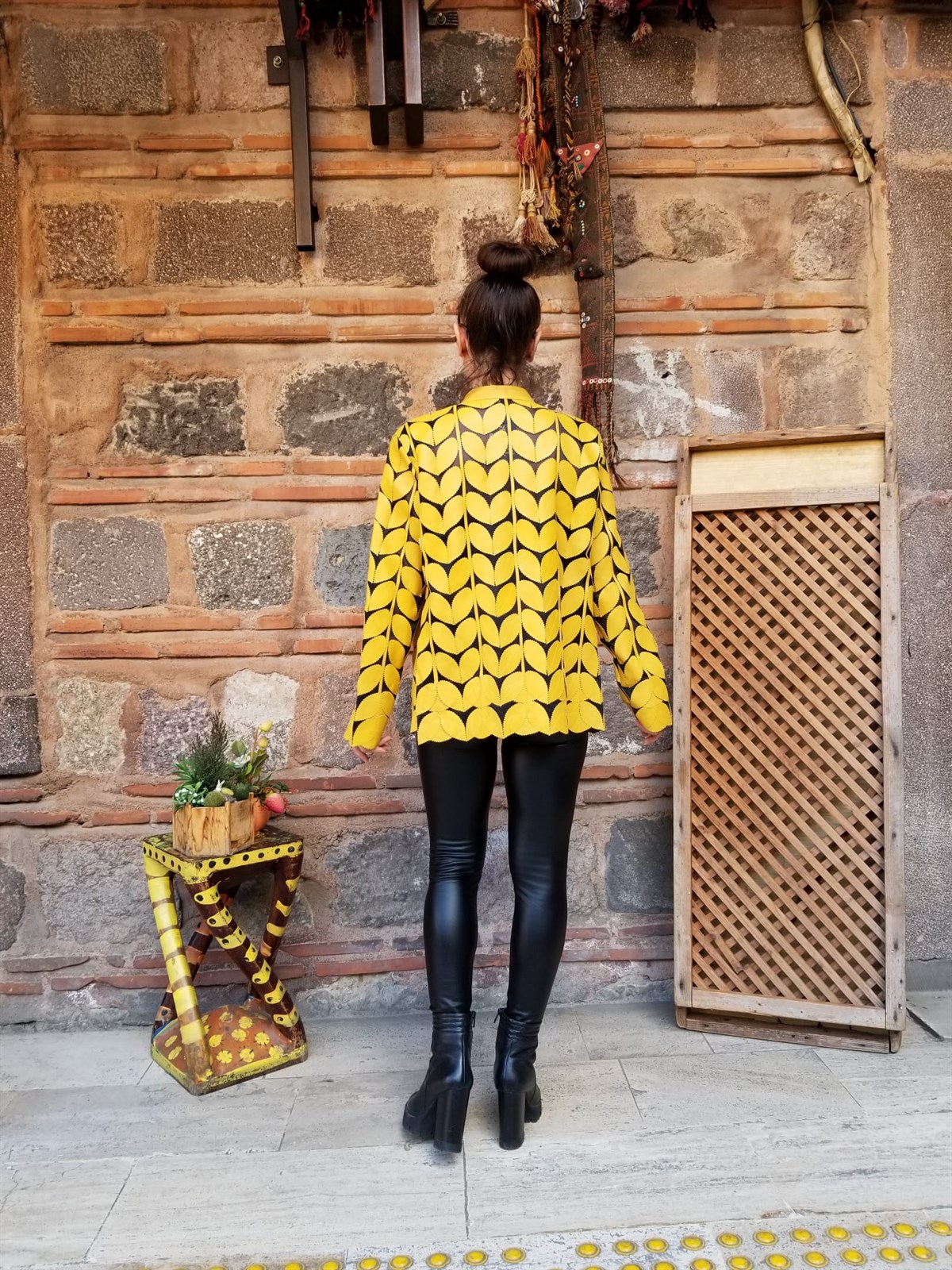 Orjinal Kuzu Derisi Tasarım Deri Ceket