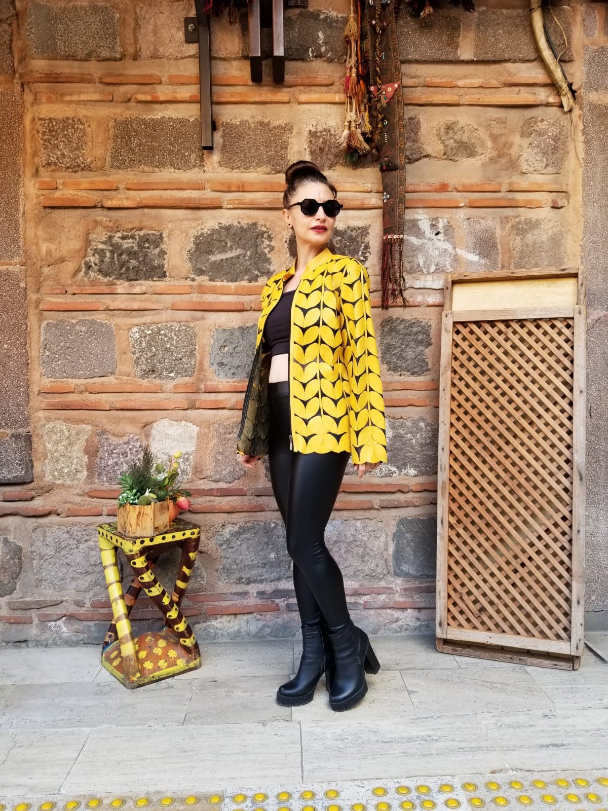 Orjinal Kuzu Derisi Tasarım Deri Ceket