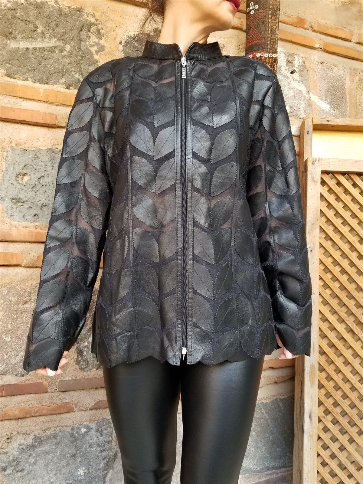 Orjinal Kuzu Derisi Tasarım Deri Ceket