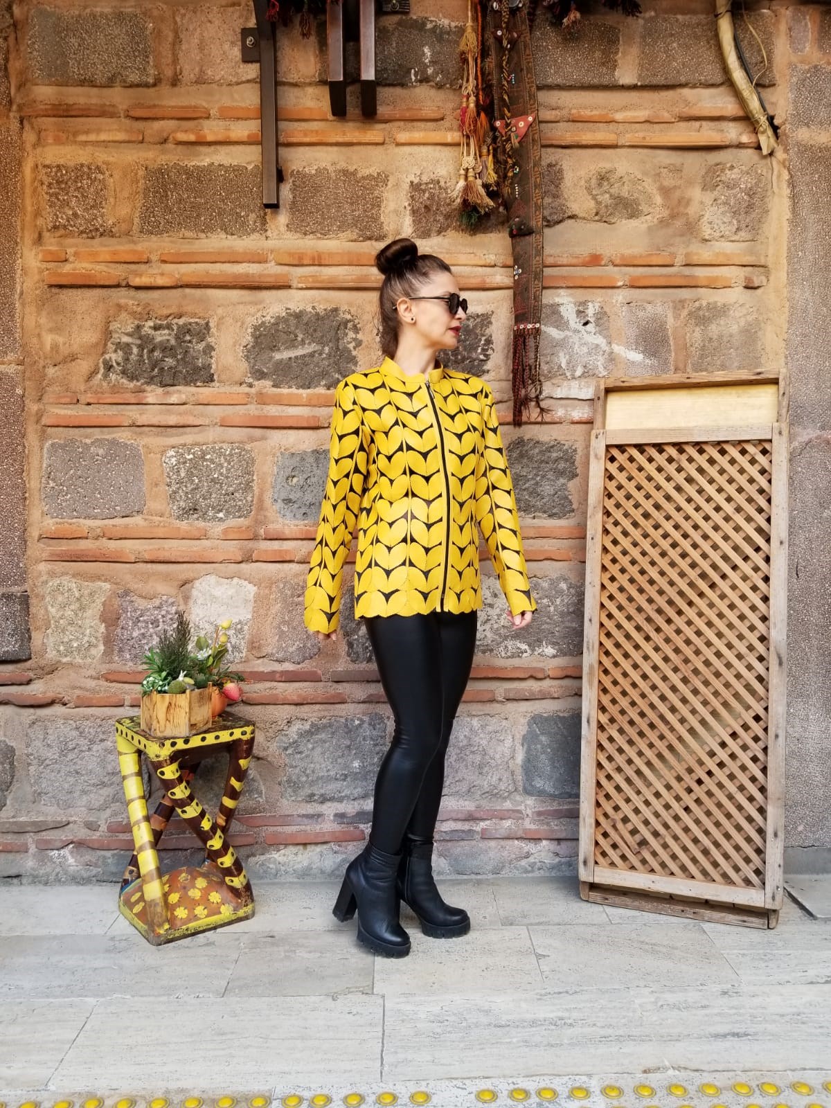 Orjinal Kuzu Derisi Tasarım Deri Ceket