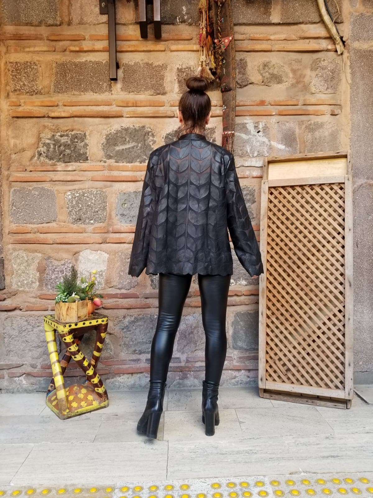 Orjinal Kuzu Derisi Tasarım Deri Ceket