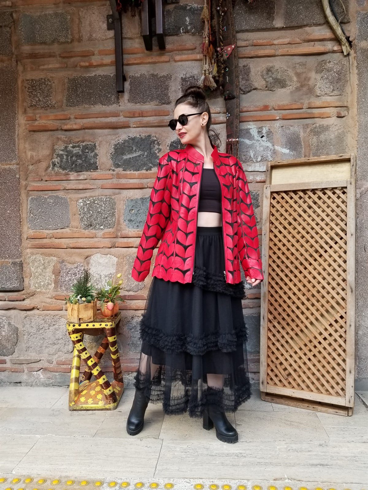 Orjinal Kuzu Derisi Tasarım Deri Ceket