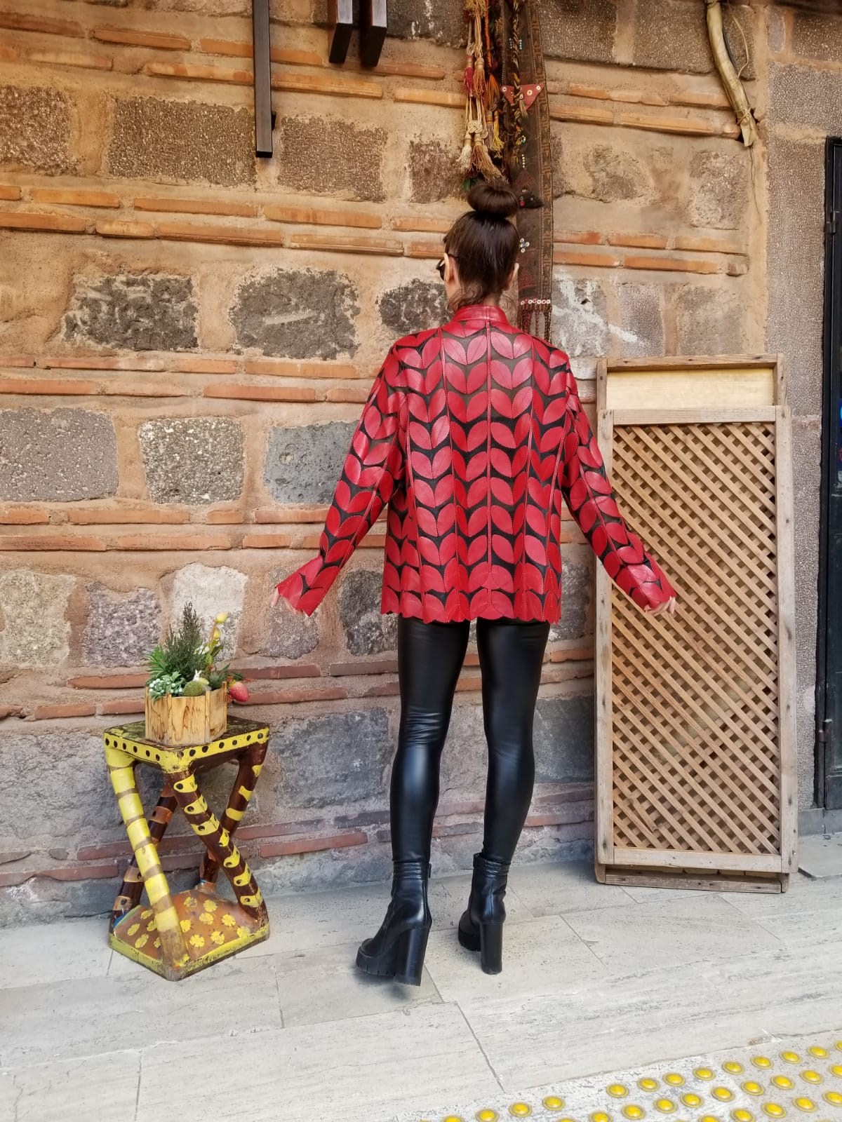 Orjinal Kuzu Derisi Tasarım Deri Ceket