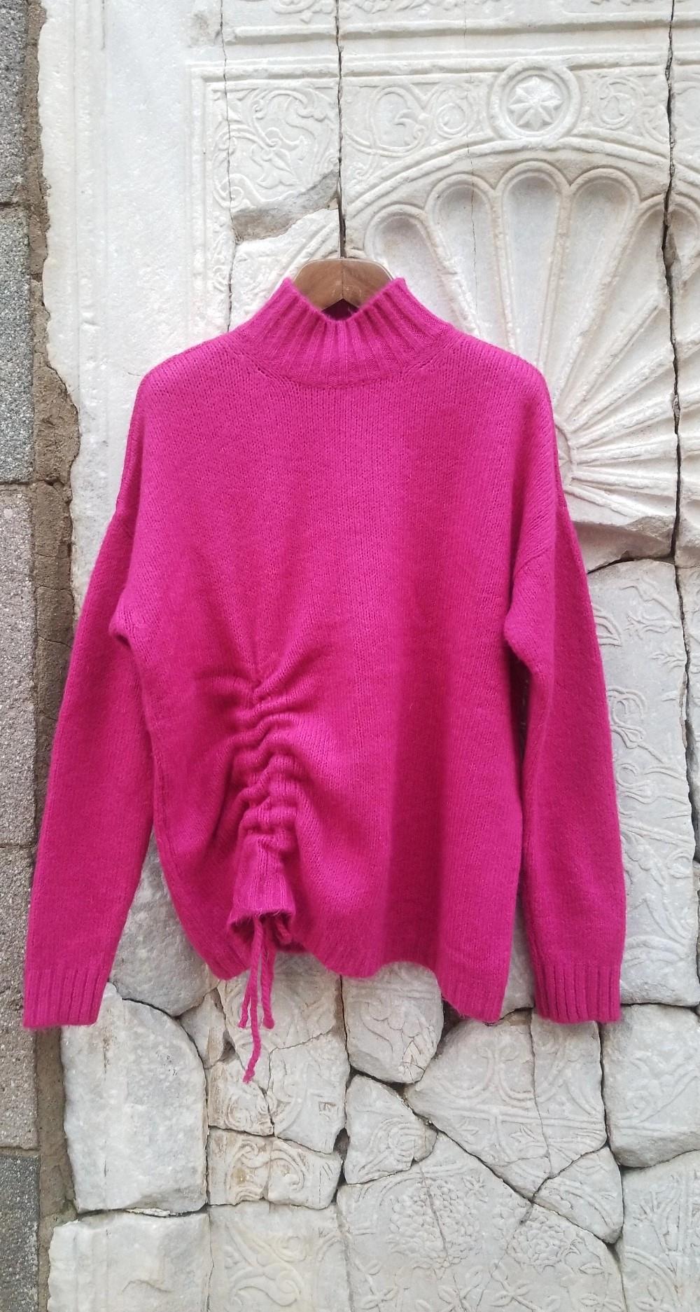 Pembe Renk Tasarım Kazak