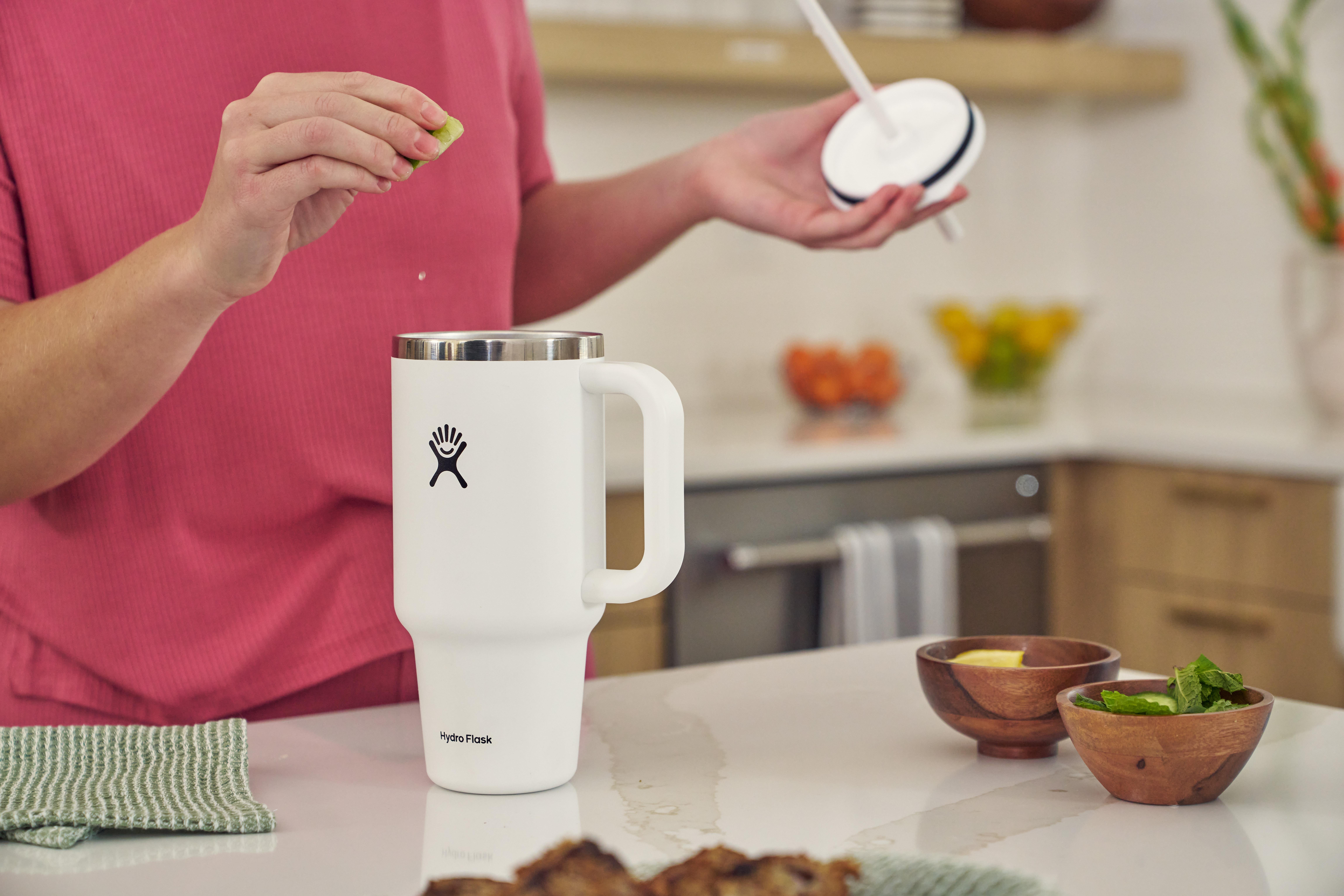 Hydro Flask Tumbler Pipetli Termos 1182 ml Beyaz