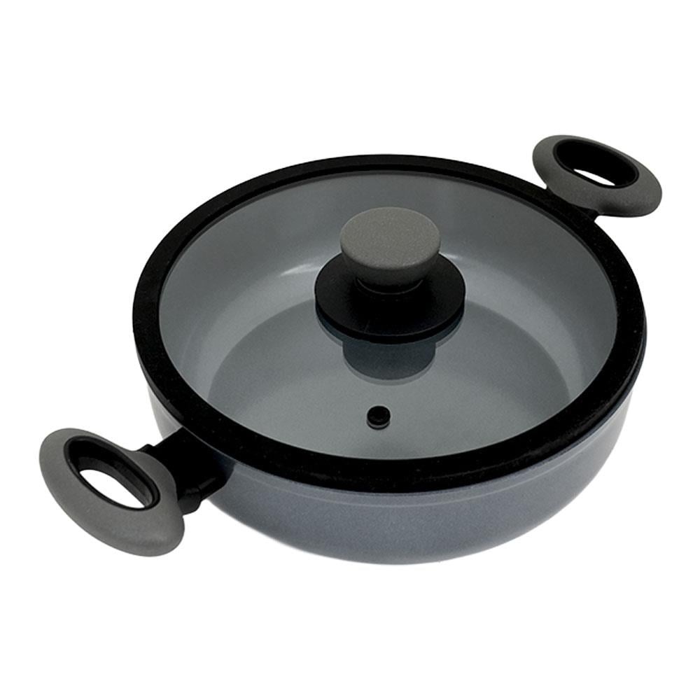 Leggno Colorgy Diamond Pro Sığ Pilav Tenceresi 26 cm Gri