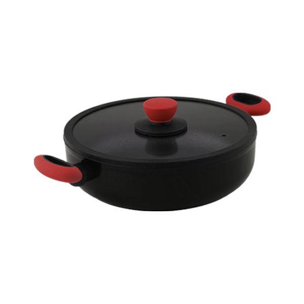 Leggno Colorgy Diamond Pro Sığ Tencere 28 cm Kırmızı