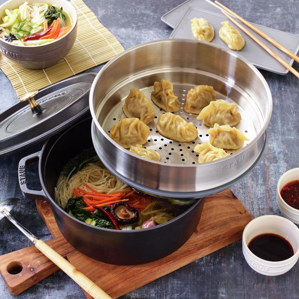 Staub Buharda Pişirmeli Döküm Tencere 26 cm Gri